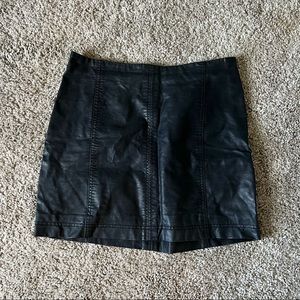 Free People leather skirt